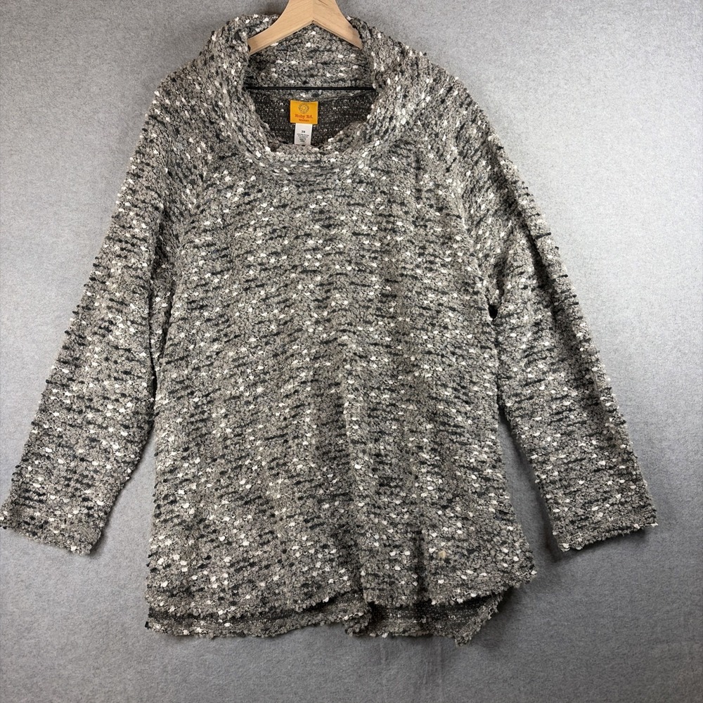 Ruby Rd. Gray Boucle Cowl Neck Sweater - 3X NWT